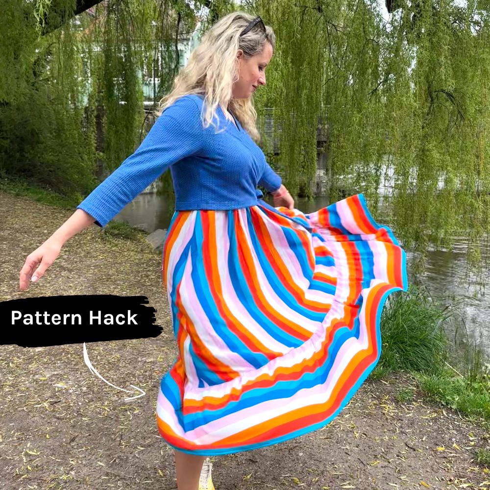 Kleid mit Rüschen verlängert