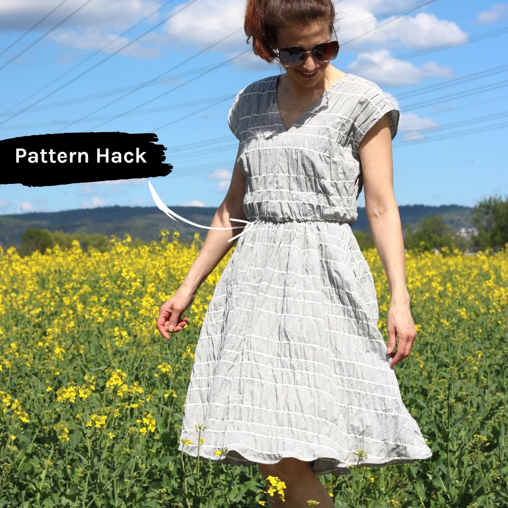 Gummiband eingesetzt an der Taille