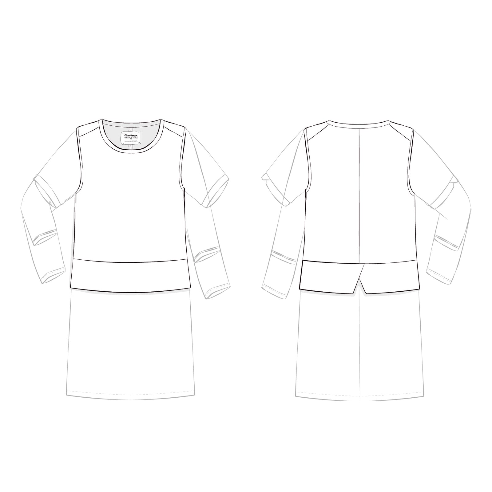 Schnittmuster Kombischnitt Kleid/Oberteil Ronja: 8-in-1 Multischnitt