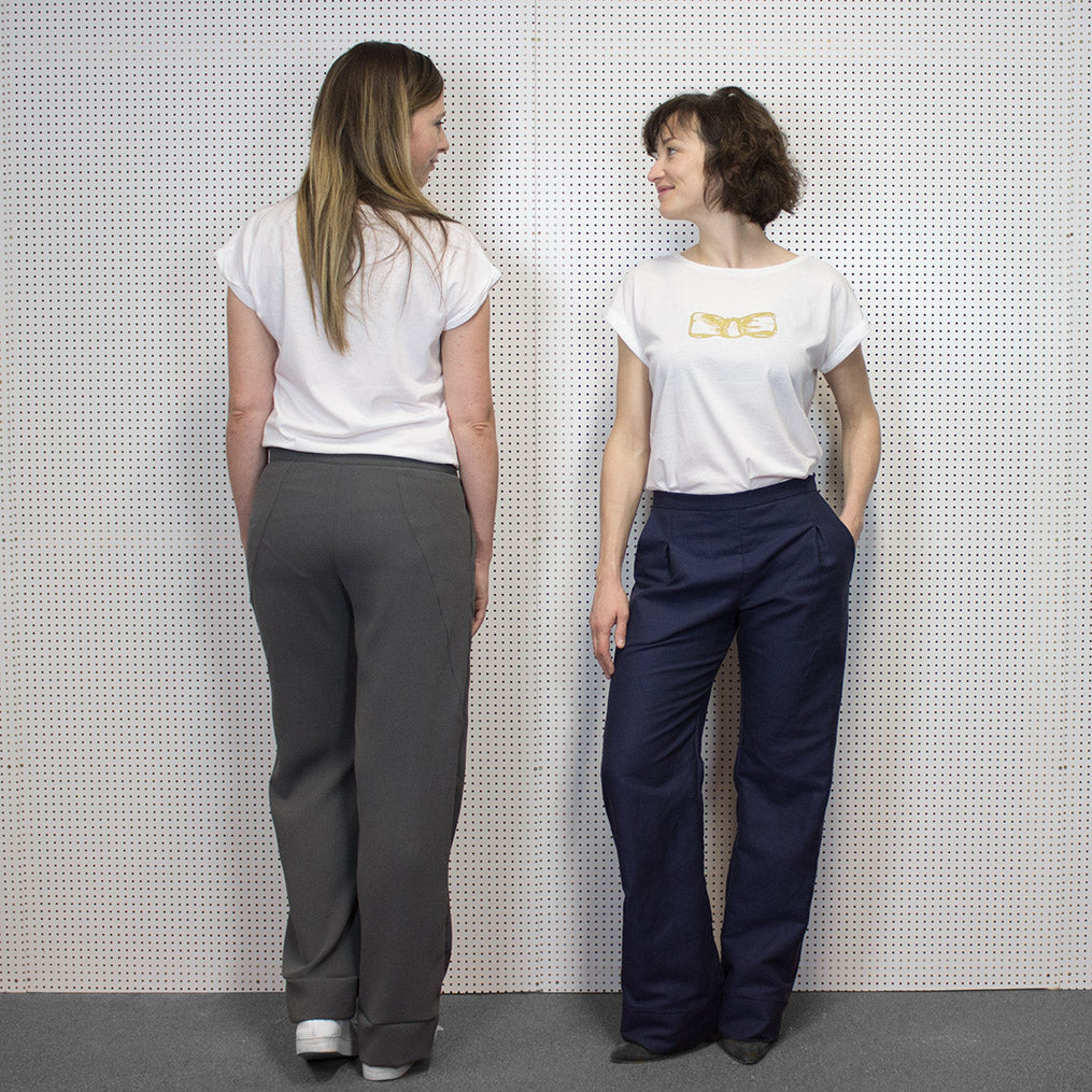 Schnittmuster Hose Luise: Vorder- und Rückansicht