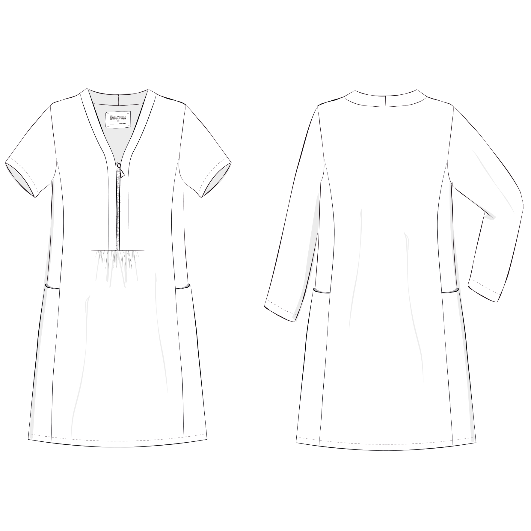 Schnittmuster Kleid Laura: Kleid mit sichtbarem Reißverschluss