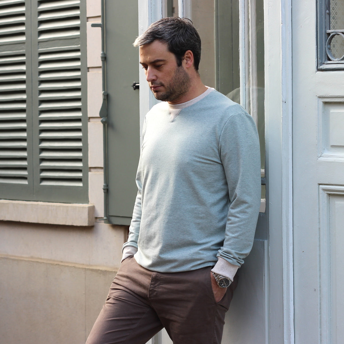 Schnittmuster-Bundle: Basic Shirt für Frauen & Männer: Männer-Sweatshirt mit Dreieckseinsatz (Pattern Hack)