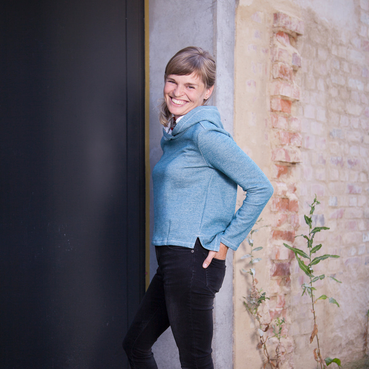 Schnittmuster Shirt Matice als Sweatshirt mit Kapuze