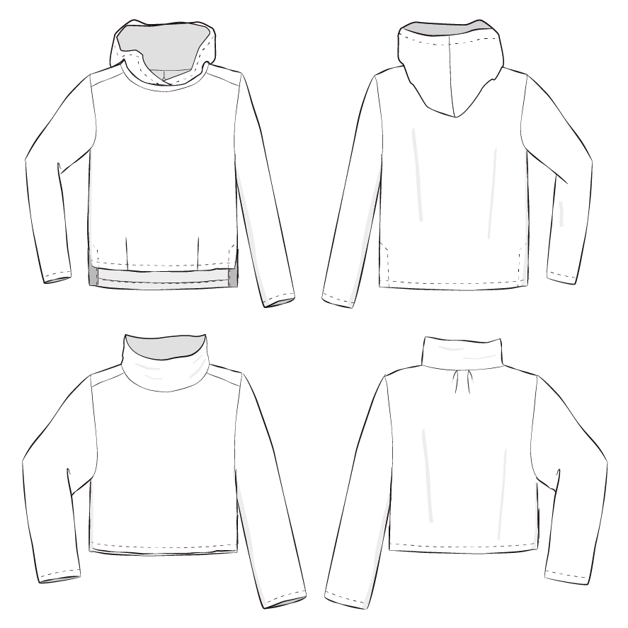 Schnittmuster Shirt Matice: Skizze