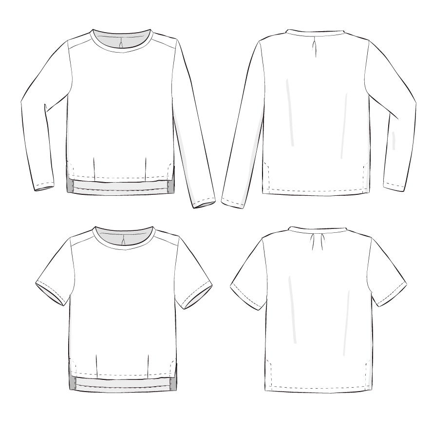 Schnittmuster Shirt Matice: Skizze