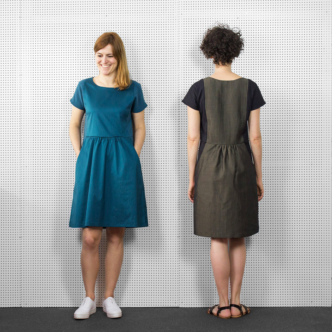 Schnittmuster Kleid Brise: Vorder- und Rückansicht