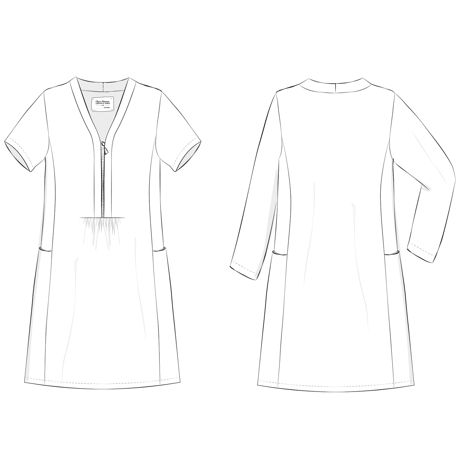 Schnittmuster Kleid Laura: Kleid mit sichtbarem Reißverschluss