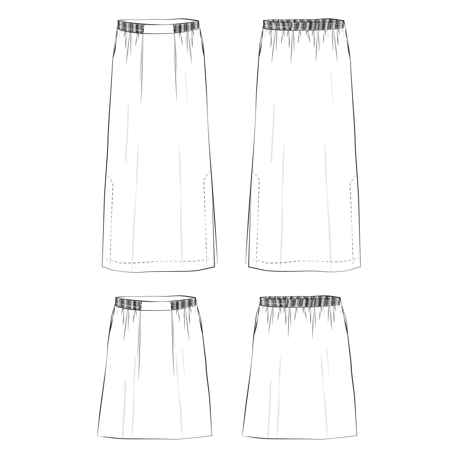 Schnittmuster Maxirock Soleil kombiniert mit Hemdbluse Jolie (coming soon)