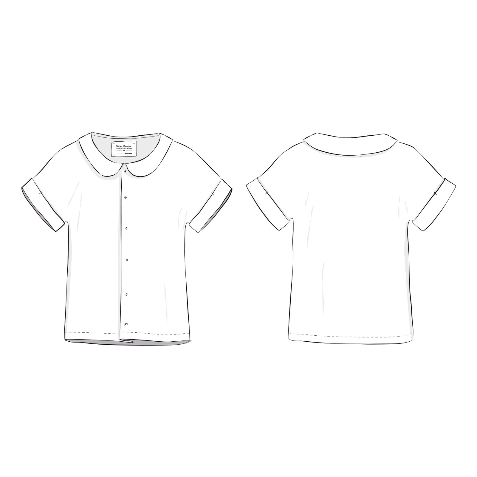 Schnittmuster Bluse Iris: Bluse mit Bubikragen nähen