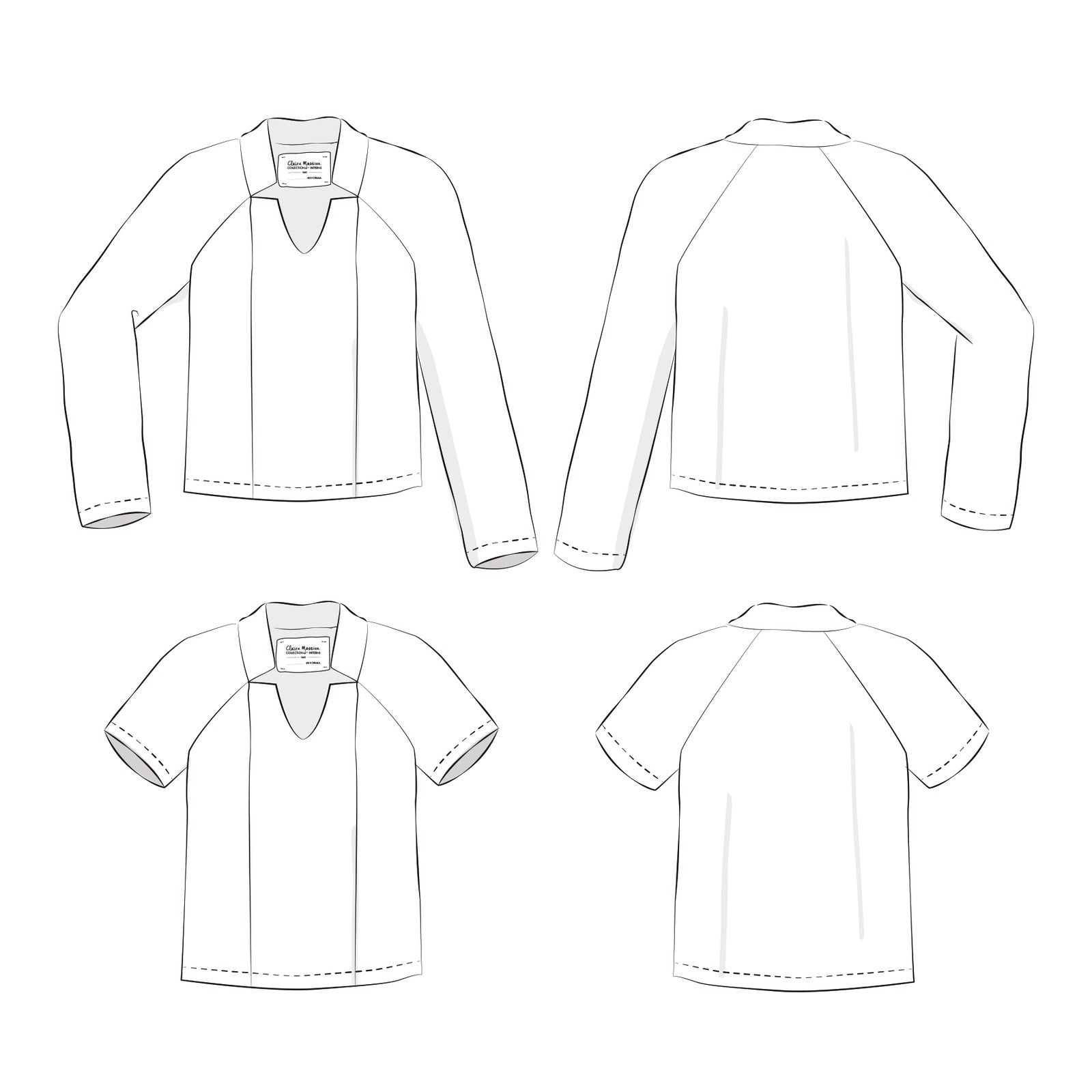 Schnittmuster Oberteil Fam mit Hose Luise