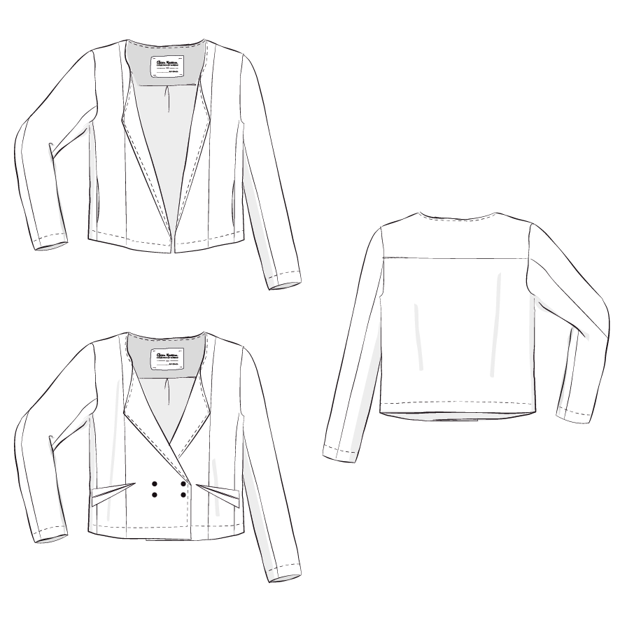 Schnittmuster Jacke Cess: Jacke mit Revers nähen