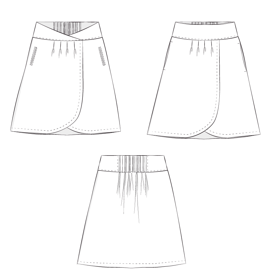 Schnittmuster Rock Croisée: Rock in Wickelrock-Optik